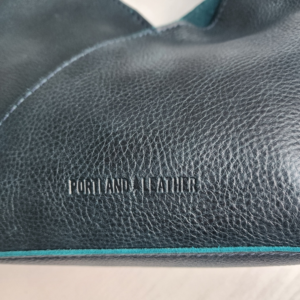 Portland Leather Goods Small Naomi In Boreal Teal Green Shoulder Bag - Picture 4 of 10